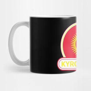 Kyrgyzstan Country Badge - Kyrgyzstan Flag Mug